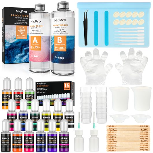 16oz. Epoxy Resin Starter Set with Accessories