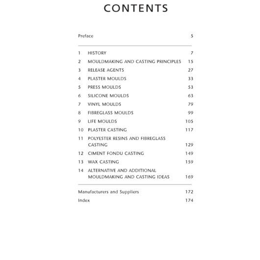 Mouldmaking Casting Contents