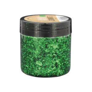 Metallic Green Flakes in Container