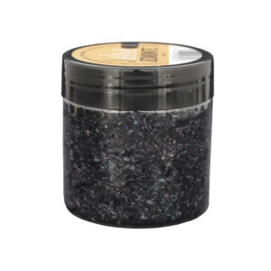Black Metallic Flakes in Container