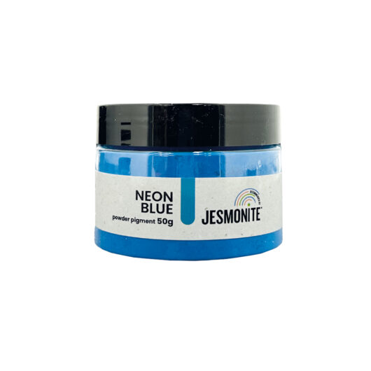 Front view of the Neon Blue Powder tub