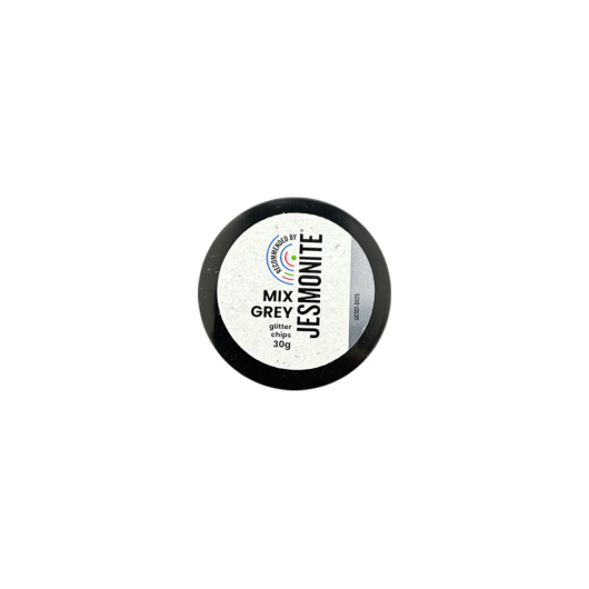 Grey Mix Glitter Chips Tub - 30g