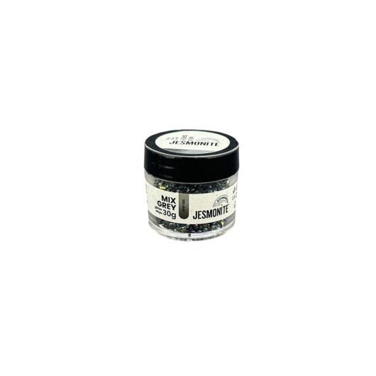 Grey Mix Glitter Chips Tub - Front