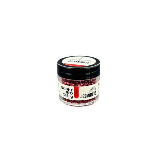 Bright Red Glitter Chips Tub - Front