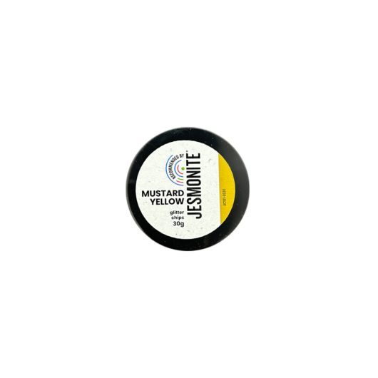 Mustard Yellow Glitter Chips Tub - 30g
