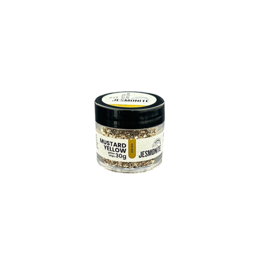 Mustard Yellow Glitter Chips Tub - Front