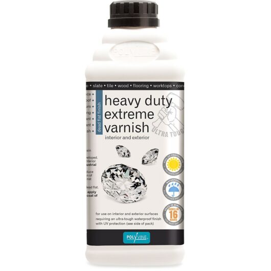 Polyvine Heavy Duty Extreme Varnish Dead Flat 1 litre bottle