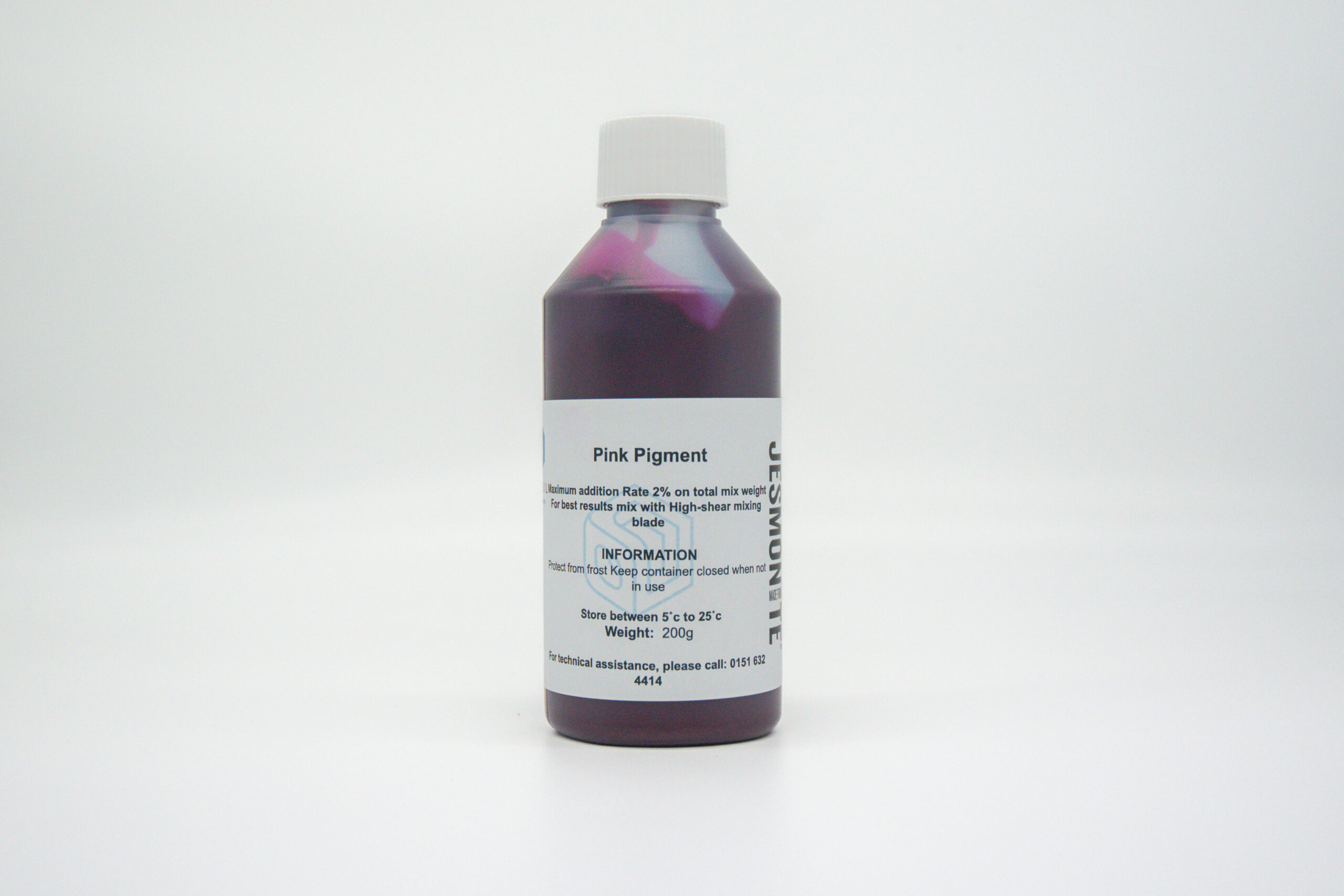 Bottle of Jesmonite pink pigment 200 gram