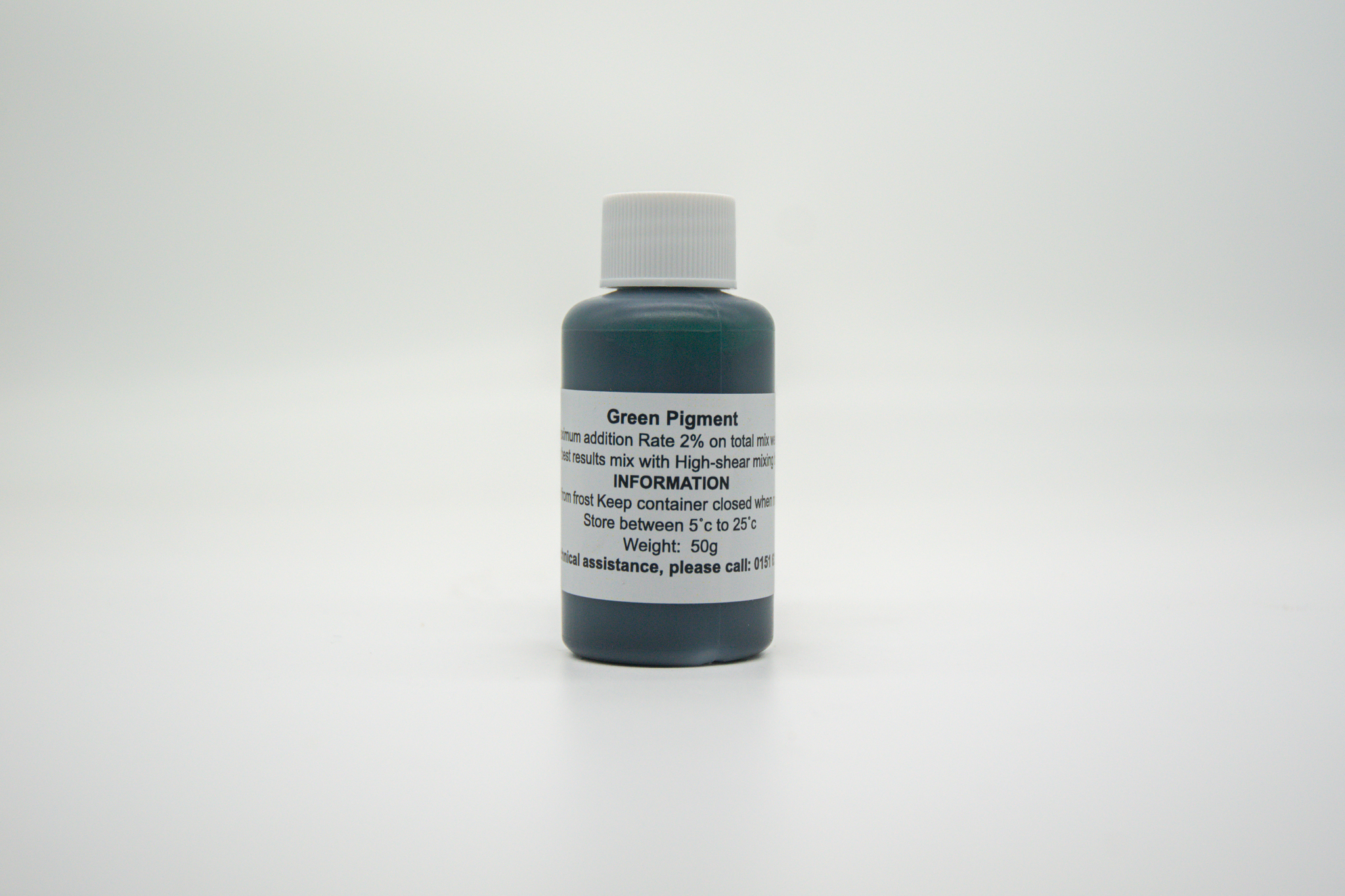 Bottle of Jesmonite green pigment 50 gram