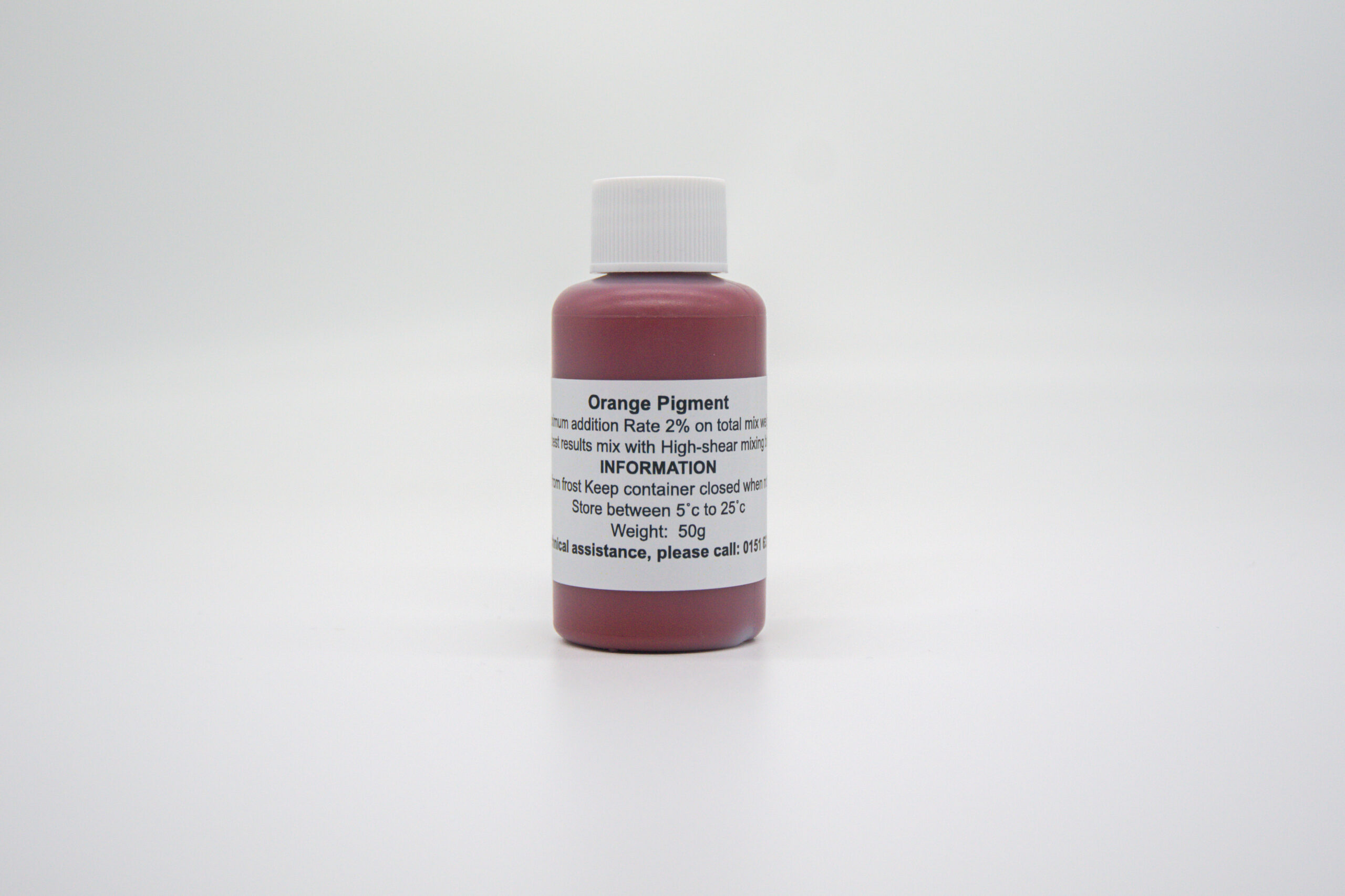 50 gram bottle of jesmonite orange pigment