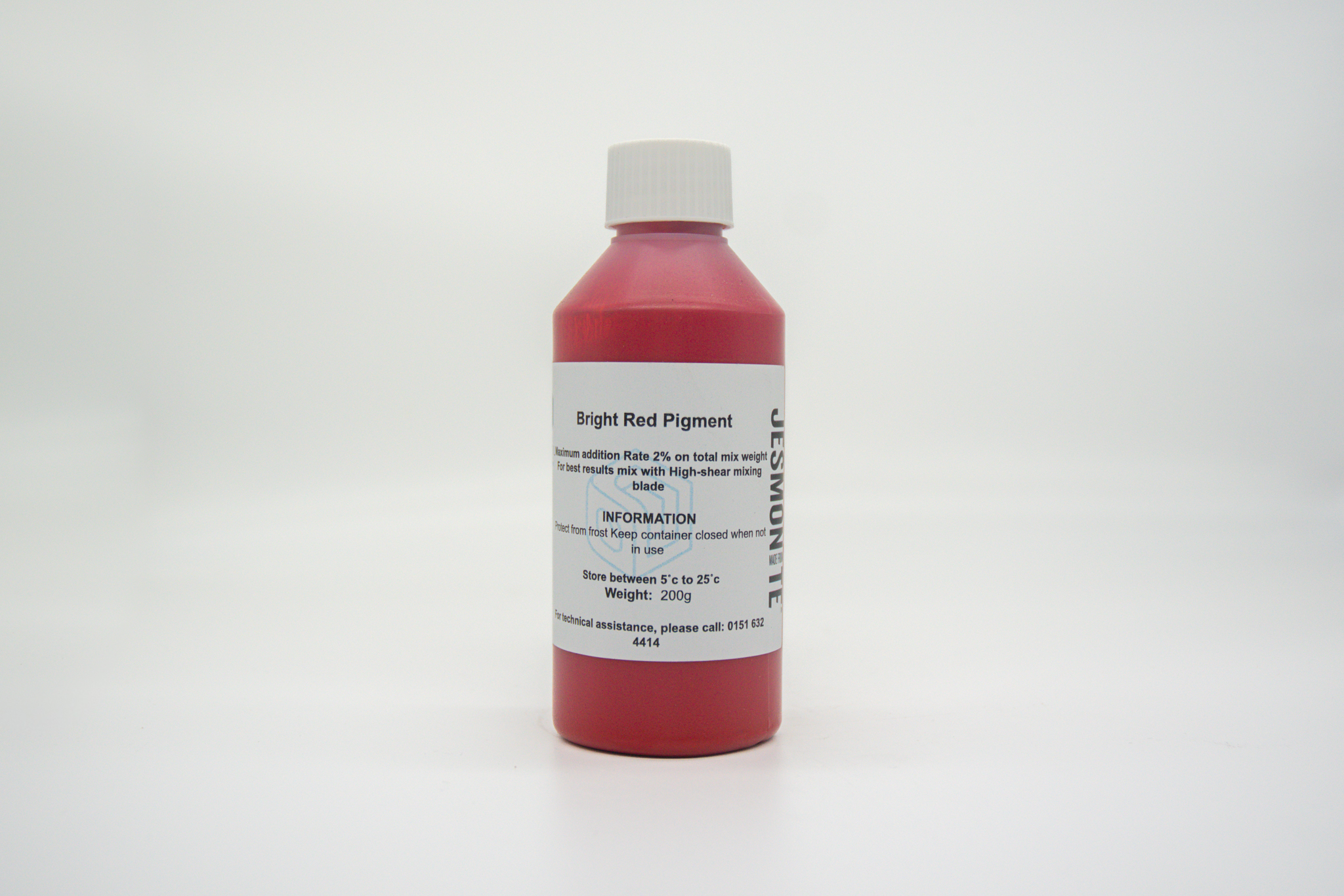 Bottle of Jesmonite bright red pigment 200gm
