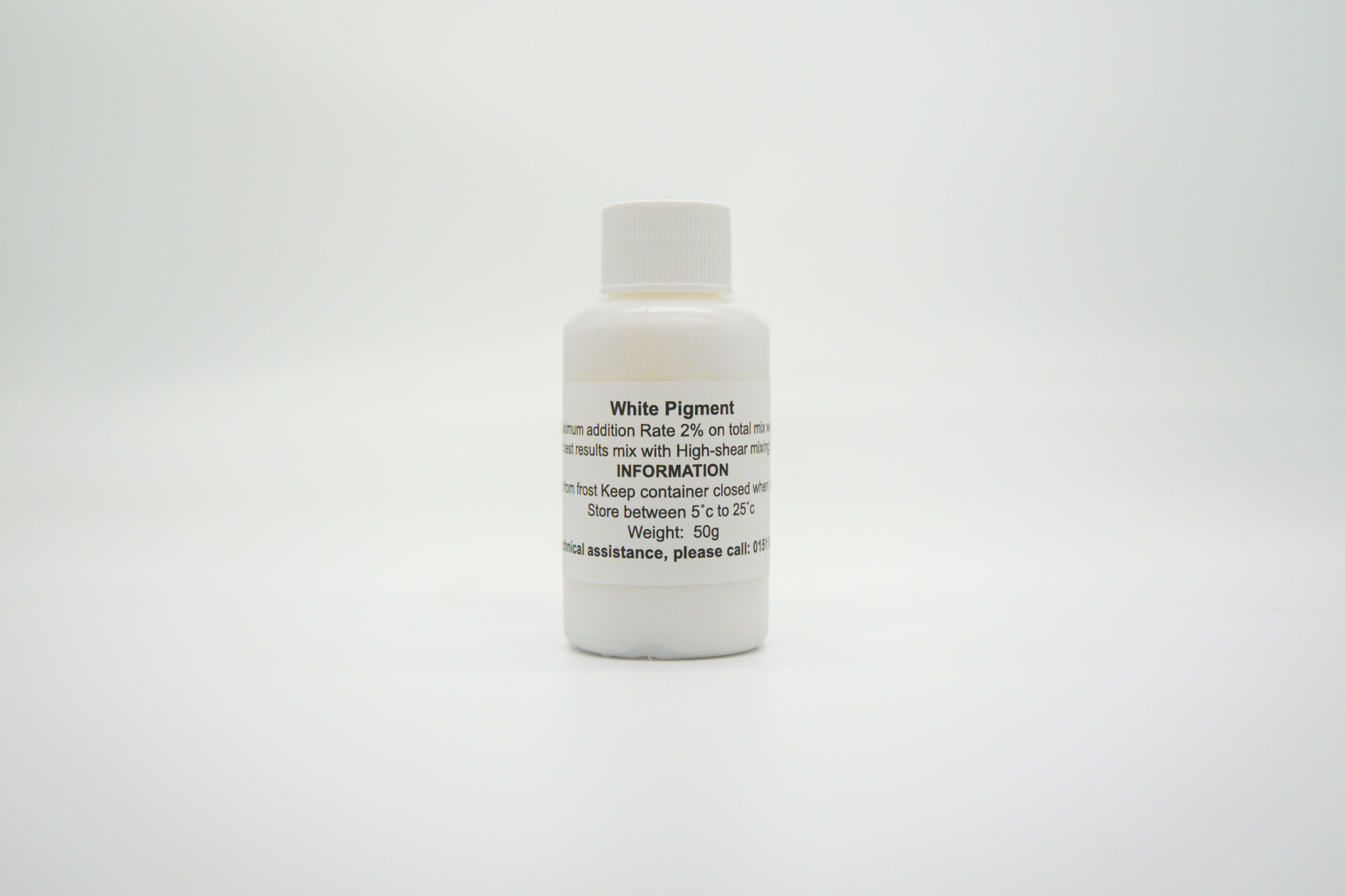 Bottle of Jesmonite white pigment 50g