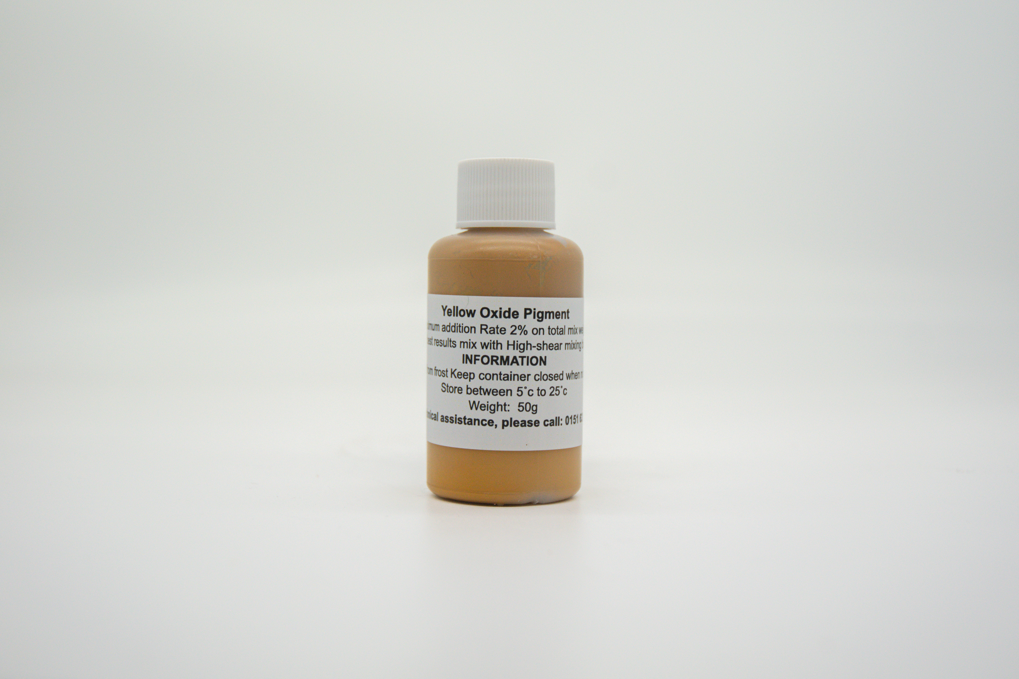 Bottle of Jesmonite yellow oxide pigment 50g