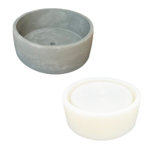 End vessel and mould side by side