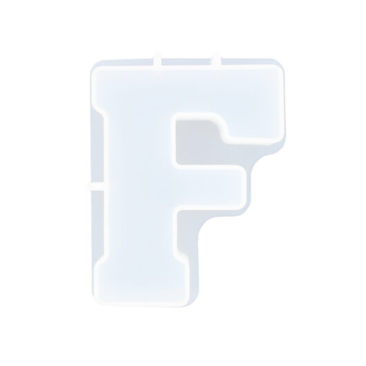 Picture of letter F silicone rubber mould