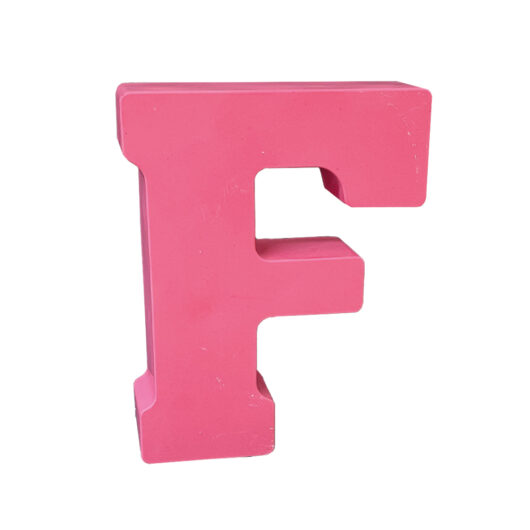 Picture of letter F silicone rubber mould