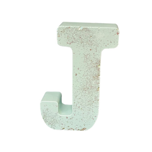 Picture of letter J silicone rubber mould