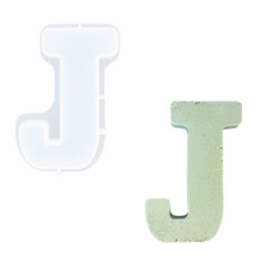 Picture of letter J silicone rubber mould