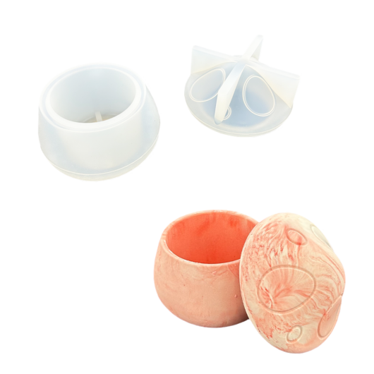 End vessel and mould side by side
