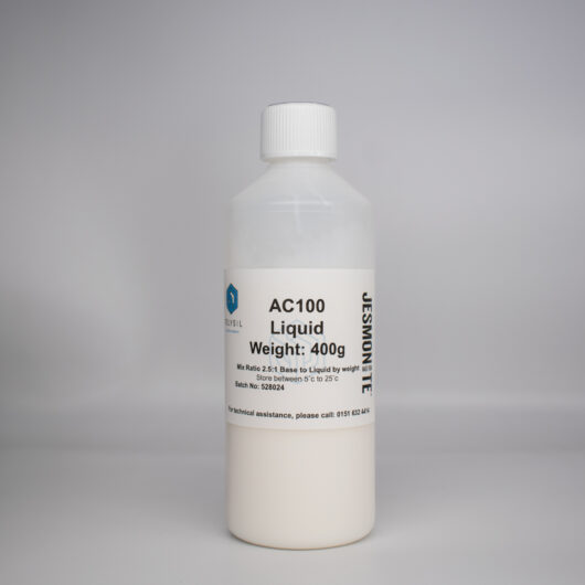 Picture of bottle of 400g Jesmonite AC100 liquid