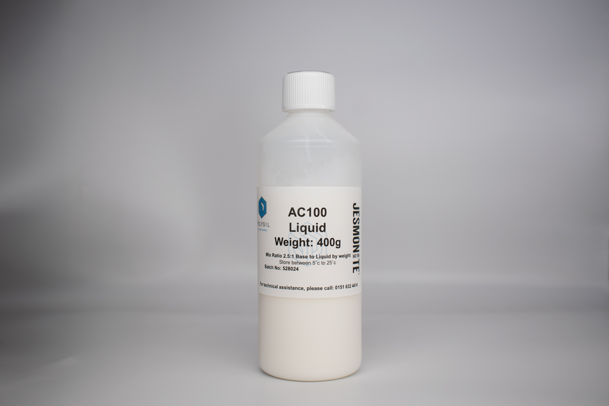 Picture of bottle of 400g Jesmonite AC100 liquid