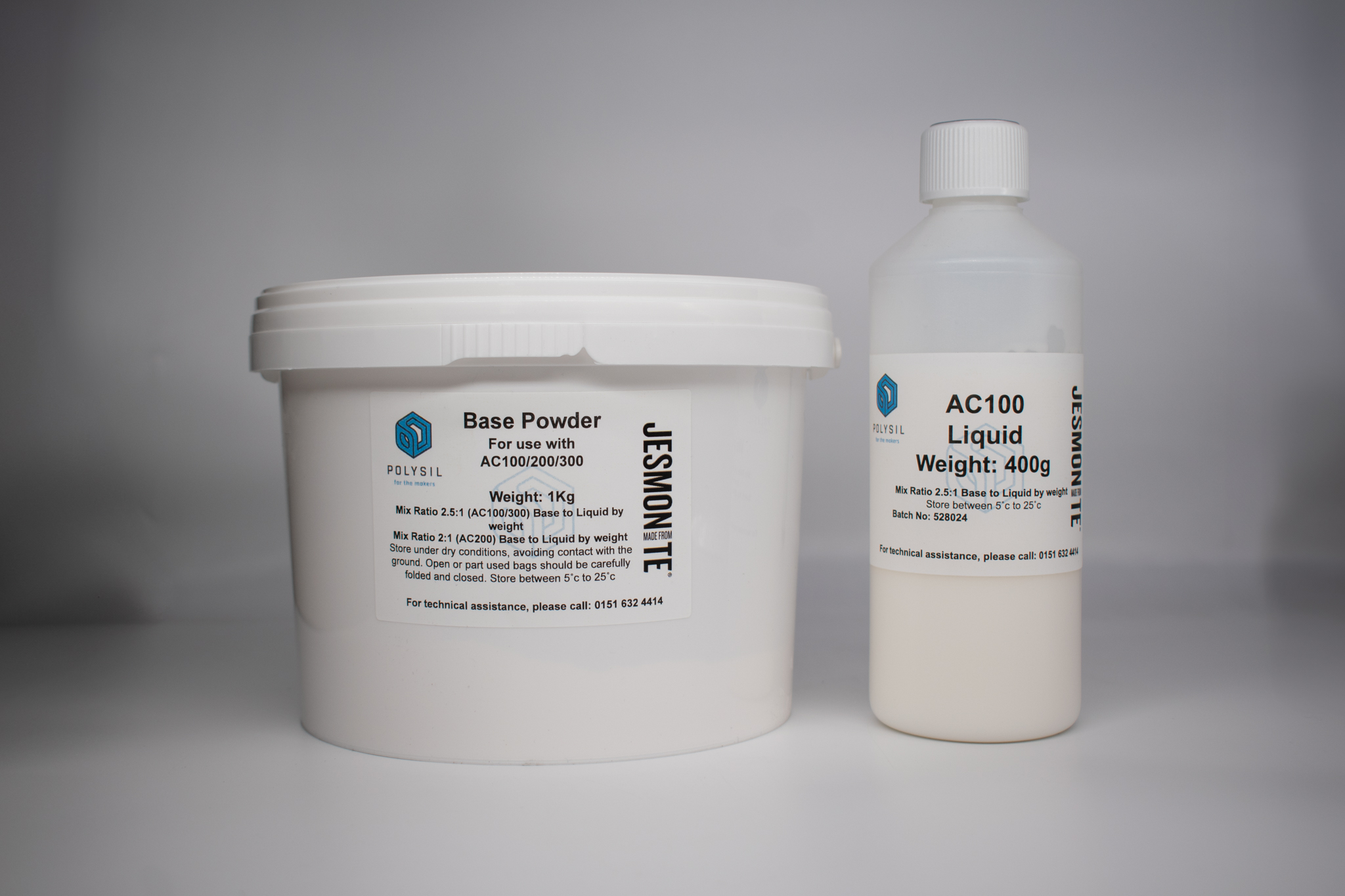 Picture of a 1.4kg kit of Jesmonite AC100
