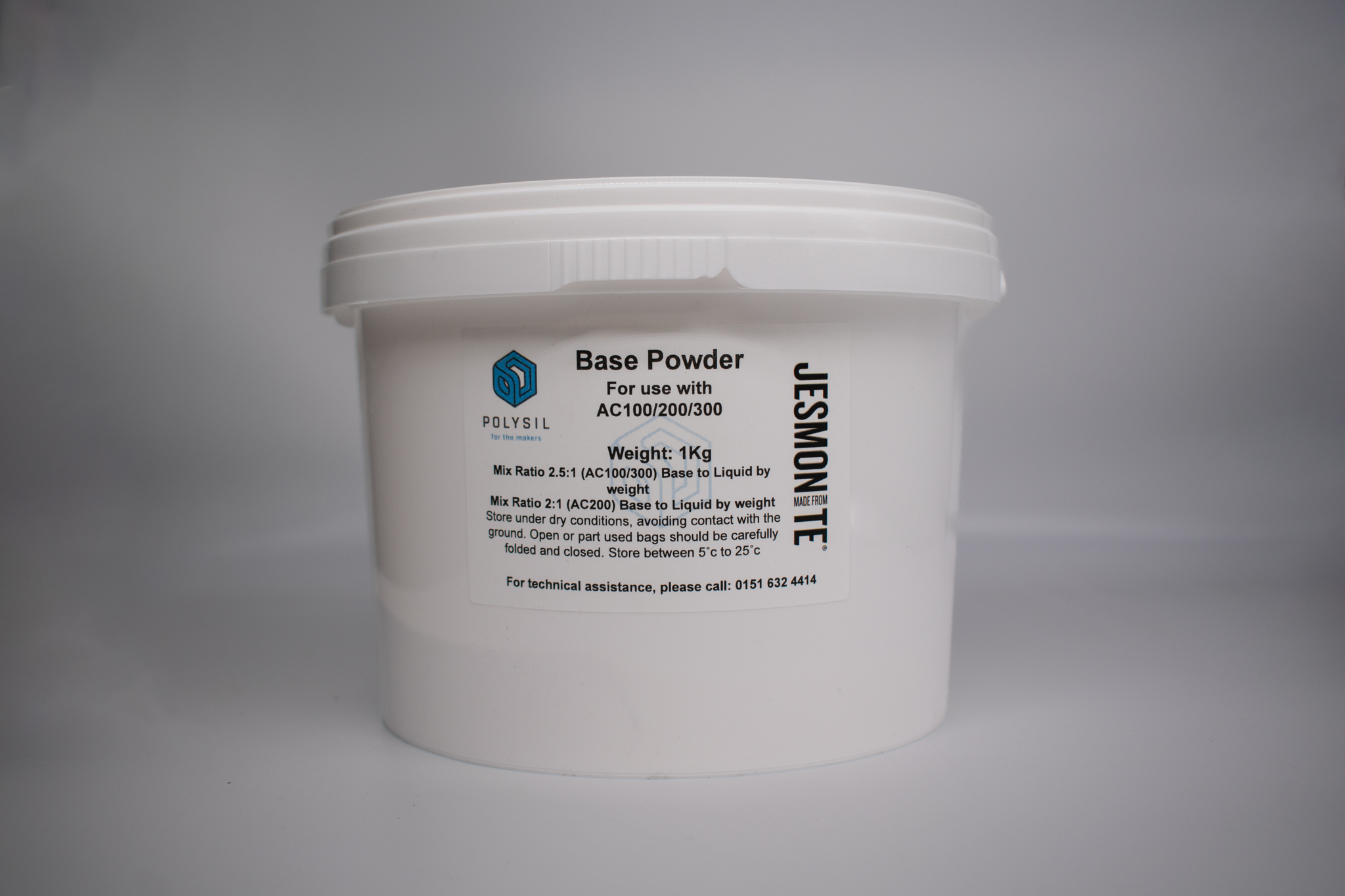Picture of a 1kg tub of Jesmonite AC100 powder