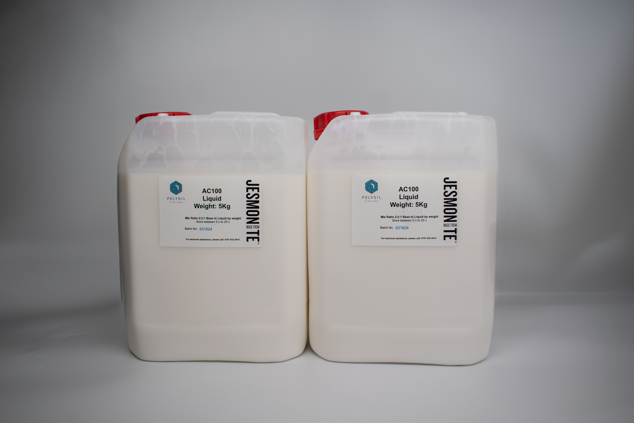 Picture of 10kg jerry can of Jesmonite AC100 liquid