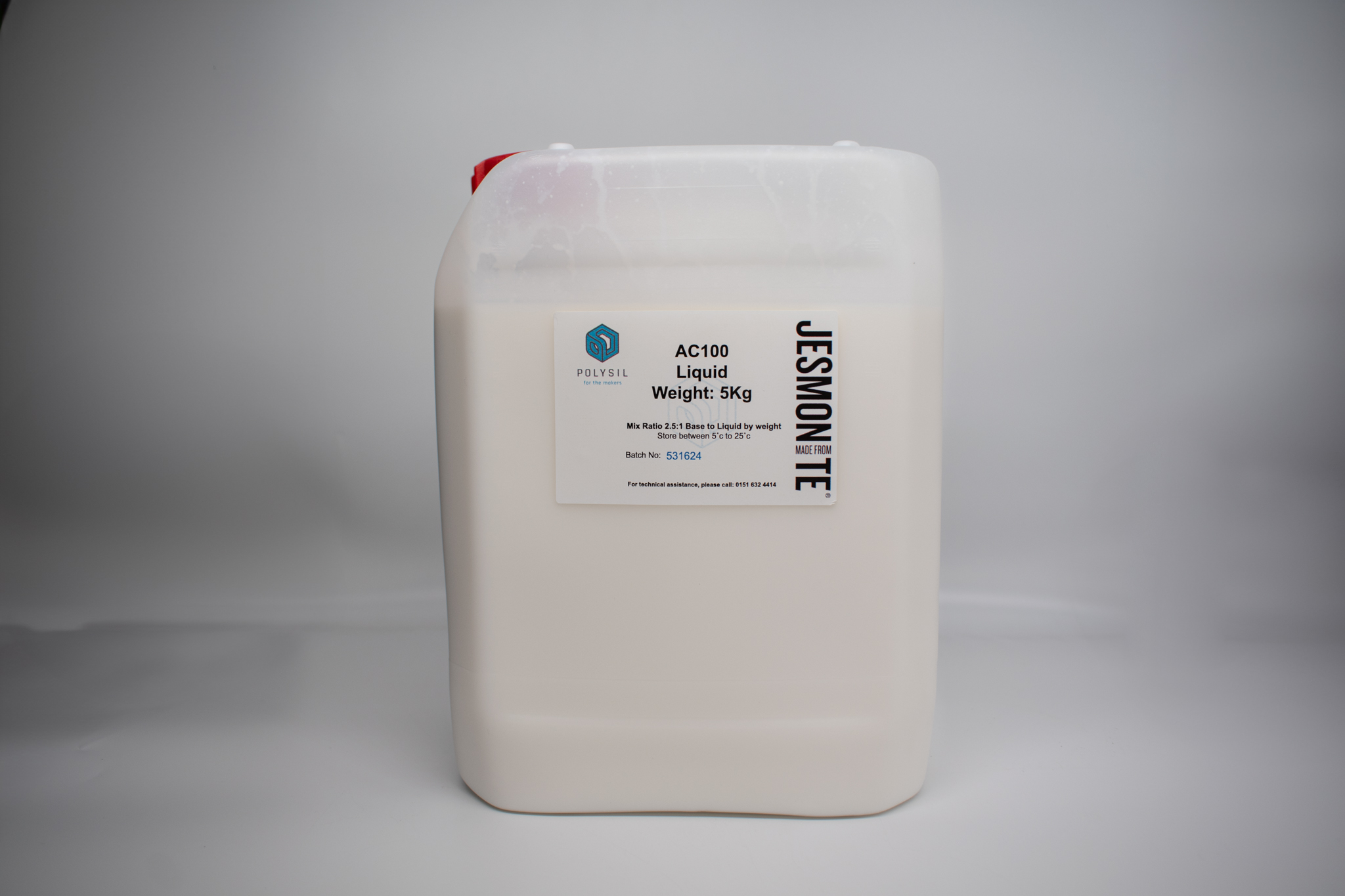 Picture of 5kg jerry can of Jesmonite AC100 liquid