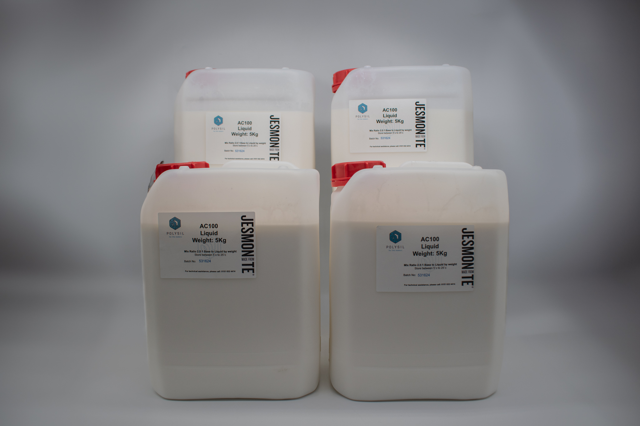 Picture of 20kg jerry can of Jesmonite AC100 liquid