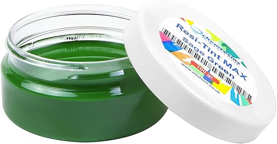 resi-tint pigment in sage green